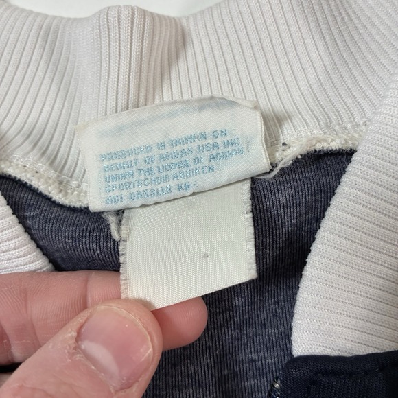 Vintage 80s Adidas USA Olympic Track Jacket Large Colorblock Embroidered 90s - Picture 9 of 10